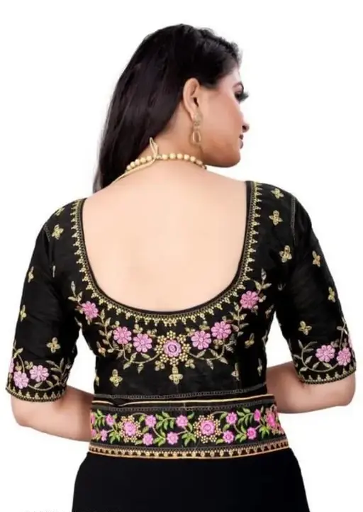 Black Silk-Blend Bollywood Party Saree with Lightweight Blouse – Elegant Festive & Evening Wear